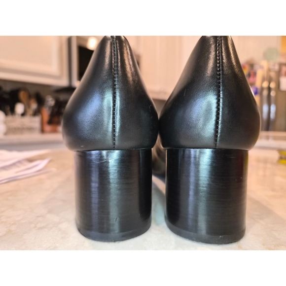 TORY BURCH "Janey"  50mm Calf Leather Pumps Women -‎ SZ 9 Black - Picture 10 of 10